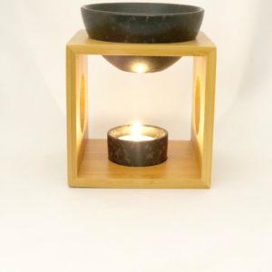 Bamboo Waxmelt brander met ronde gat - Afbeelding 2