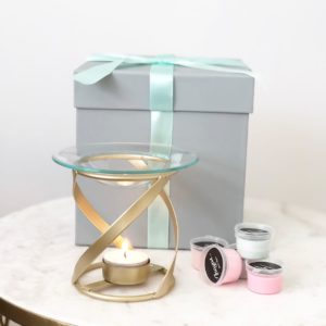cadeauset - Spiraalbrander met lichtgroene cadeaubox - Afbeelding 2