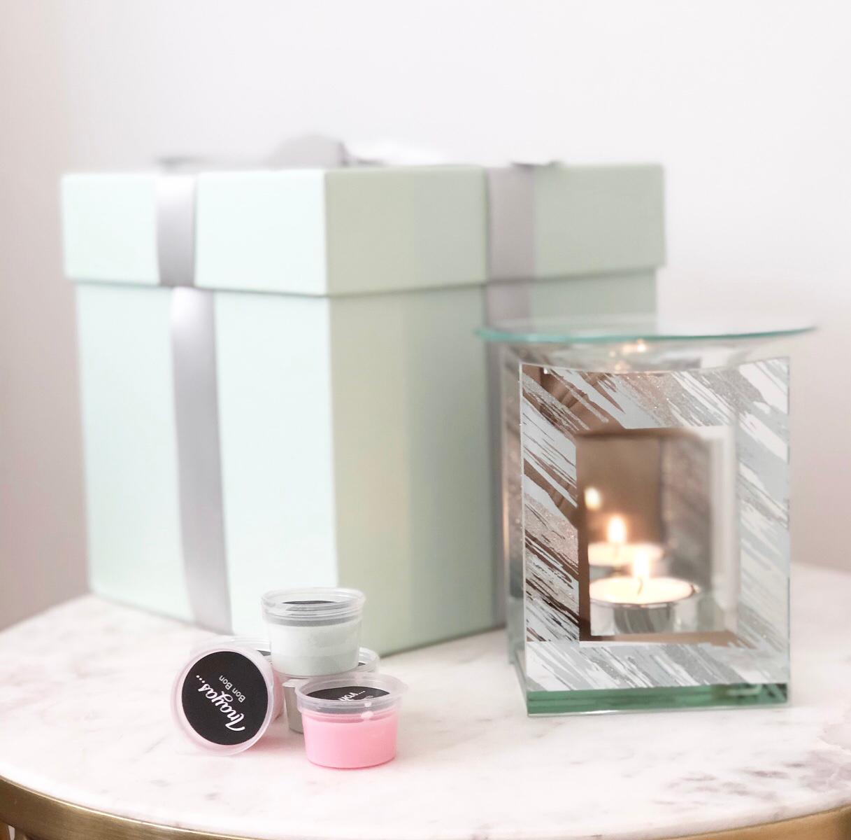 cadeauset - Spiegelbrander met limegroen cadeaubox