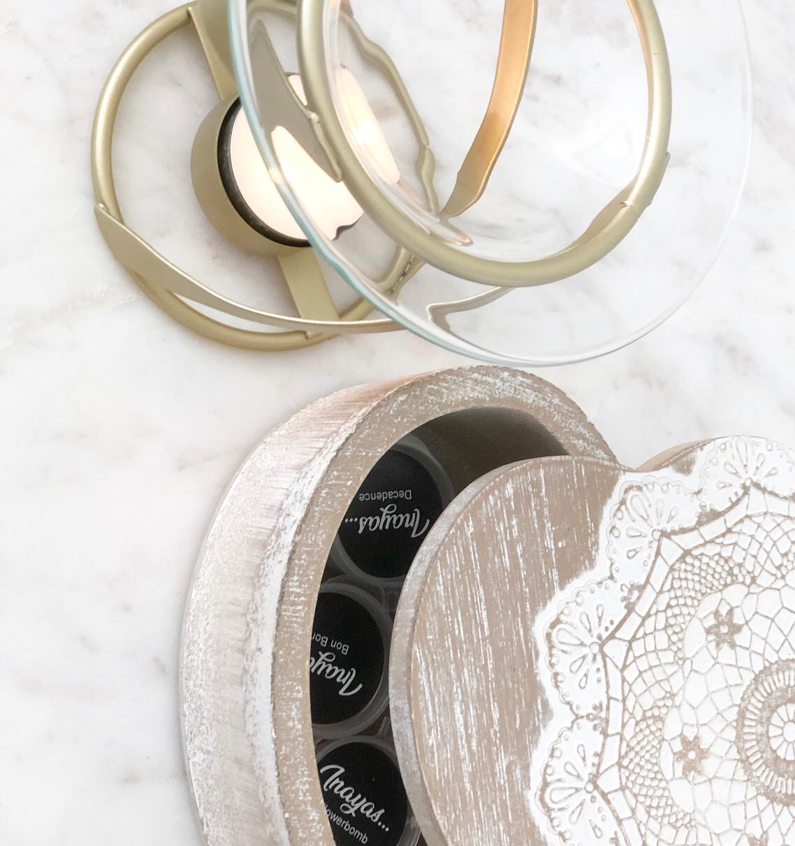 cadeauset - Spiraalbrander met houten hartjes doos - Afbeelding 2