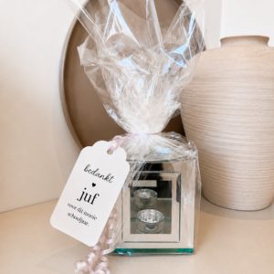 Juf bedankt pakket luxe spiegel Waxbrander